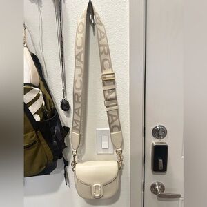 Marc Jacobs Cream Crossbody Bag with Adjustable Strap